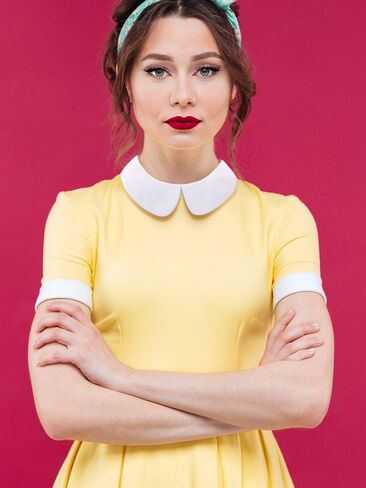 Sumind Fake Collar Faux Doll Collar Detachable Blouse Half Shirts Collar for Girls Women Skirt Dress Blouse, White in Saudi Arabia