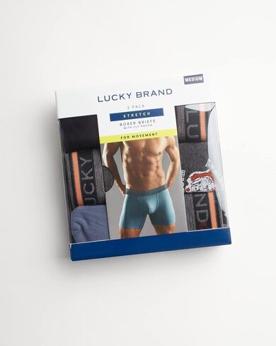 Lucky Brand Men's Underwear - Casual Stretch Boxer Briefs (3 Pack) in Saudi Arabia
