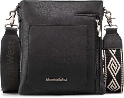 Montana West Crossbody Bags for Women Multi Zip Pocket Crossover Purses with Guitar Strap in Kuwait