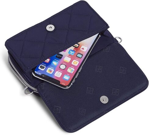 محفظة Vera Bradley النسائية ذات الأداء العالي الكل في واحد مع حماية RFID، سوداء، مقاس واحد in Kuwait