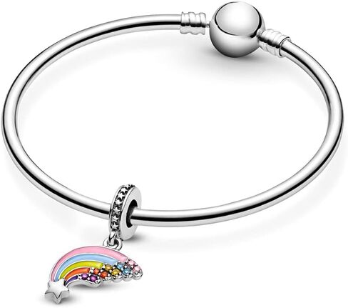 EZ Tuxedo Colorful Rainbow Dangle Charms 925 Sterling Silver Rainbow Pendant for Bracelets in Saudi Arabia