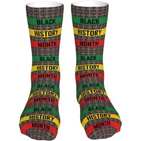 SLNFDKND Black History Month Socks For Men Women Casual Sport Sock Fashion Tube Stockings