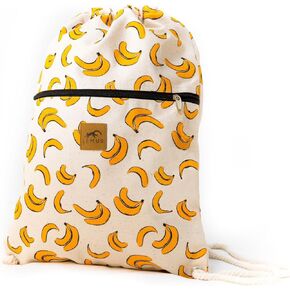 Durable Canvas Drawstring Backpack with Secure Zippered Pocket (Aztec Tribal)