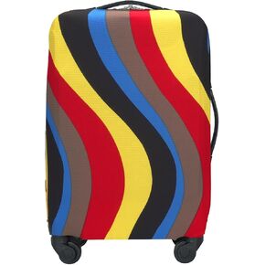 غطاء حماية لحقائب السفر من Adorila، غطاء حقيبة قابل للغسل يناسب الأمتعة مقاس 26-28 بوصة، غطاء واقٍ مرن لحقيبة السفر (XL، مموج) in Kuwait