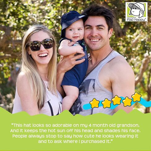 Flap Happy Children Unisex Bucket Hat UPF 50+, Highest Certified UV Sun Protection, Azo-free dye in Saudi Arabia