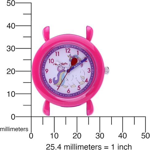 Red Balloon Unicorn Girls' Pink Plastic Time Teacher Watch,Purple Silicone Strap,WRB000140, Purple in Kuwait