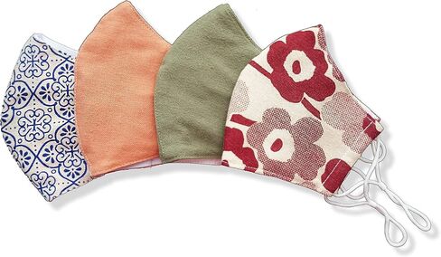 HOPE LOVE SHINE Face Mask Adjustable Filter Pocket Reusable Breathable Washable Cloth Mask Face Masks for Women Men - 4 Pack in Saudi Arabia
