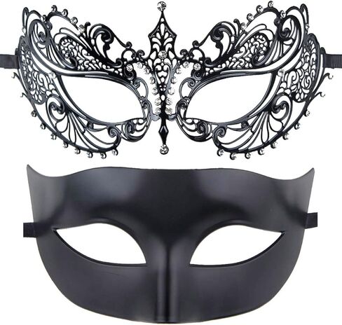 قناع تنكر للأزواج من ECOSCO للنساء والرجال، قناع كرة الهالوين ماردي جراس in Kuwait