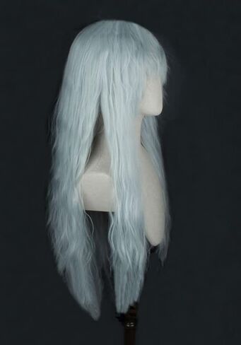 Gorgewg Men Wig for Berserk Griffith Cosplay Costume Wigs Long Curly Silver White Anime Hair in Kuwait