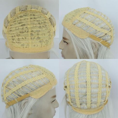 Anogol Hair Cap+ White Crazy Wig, Unique Spiky And Funny Wig, Crazy Hair Wig, Funky Fuzzy Wig, Pelucas Para Payasos, Short White Wig For Anime Cosplay Wig Halloween Costume Party Wig in Saudi Arabia