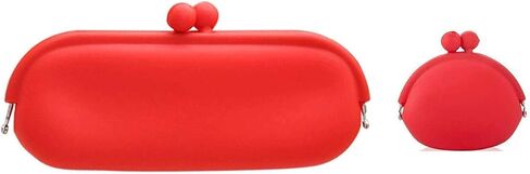 Multi Silicone Eyeglass Case Coin Purse Phone Bag Key Organizer Pouch(Purple) in Saudi Arabia