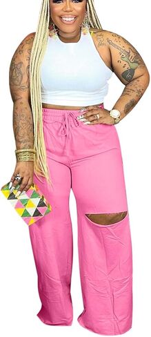 ملابس BFFBABY مكونة من قطعتين للنساء بأكمام طويلة وسترة مخططة بسحاب وبنطلون طويل وساق واسعة طقم رياضي كلاسيكي باللون الأحمر الخمري in Kuwait