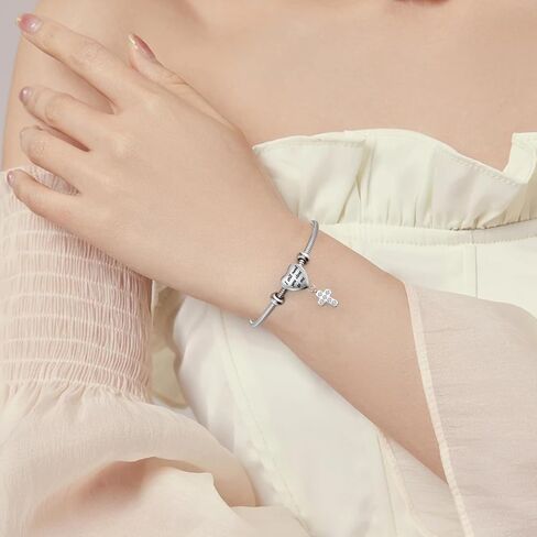 XIUDA سوار الجرة للرماد للنساء سوار حرق القلب للرماد الصليب الفولاذ المقاوم للصدأ مجوهرات حرق الجثث حامل رماد تذكاري in Kuwait