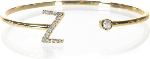 أساور beya LUX الذهبية للنساء - سوار ذهبي أولي مع سحر حرف - أساور مطلية بالذهب عيار 18 قيراط للنساء - أنيقة وأنيقة مع أحجار زركونيا مكعبة in Kuwait