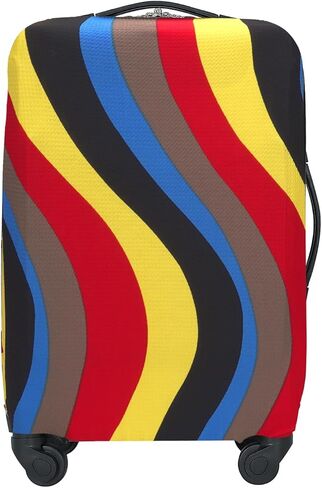 غطاء حماية لحقائب السفر من Adorila، غطاء حقيبة قابل للغسل يناسب الأمتعة مقاس 26-28 بوصة، غطاء واقٍ مرن لحقيبة السفر (XL، مموج) in Kuwait