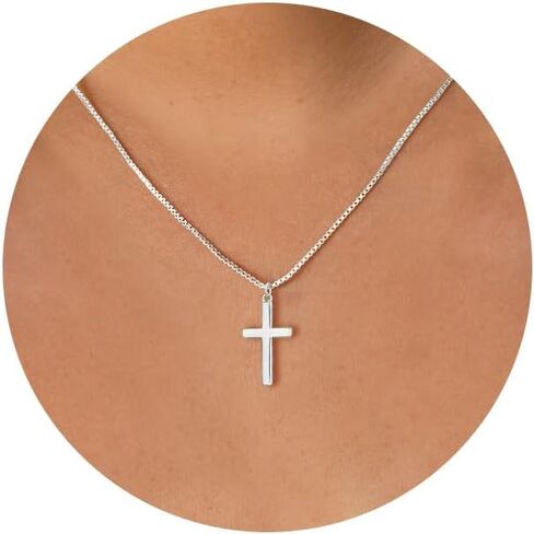 GUOKE Cross Necklace for Women, Gold Cross Necklace 14K Gold Plated Dainty Necklace Simple Jewelry for Women in Kuwait