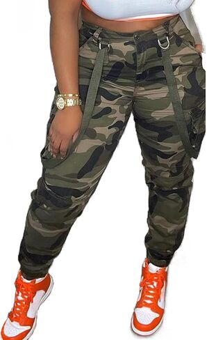 NRTHYE Women Camo Cargo Pants Camouflage Sweatpants Joggers Casual Army Fatigue Pants in Kuwait