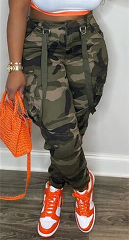 NRTHYE Women Camo Cargo Pants Camouflage Sweatpants Joggers Casual Army Fatigue Pants in Kuwait