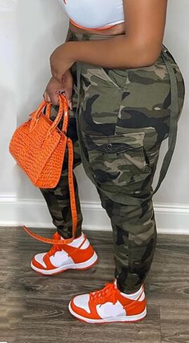 NRTHYE Women Camo Cargo Pants Camouflage Sweatpants Joggers Casual Army Fatigue Pants in Kuwait