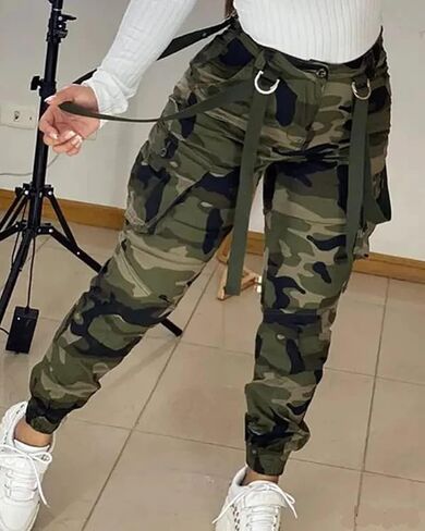 NRTHYE Women Camo Cargo Pants Camouflage Sweatpants Joggers Casual Army Fatigue Pants in Kuwait