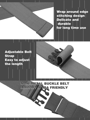 Newcotte 2 Pcs Mens Elastic Stretch Belt Unisex Adventure Web Belt for Women Men with Non Metal Buckle Adjustable Belts Heavy Duty Elastic Webbing for Men Women Wear in Saudi Arabia
