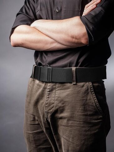 Newcotte 2 Pcs Mens Elastic Stretch Belt Unisex Adventure Web Belt for Women Men with Non Metal Buckle Adjustable Belts Heavy Duty Elastic Webbing for Men Women Wear in Saudi Arabia