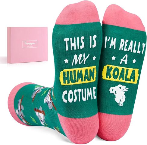 HAPPYPOP Funny Koala Gifts for Girls Women Men Koala Bear Gifts, Fun Koala Socks Women Men in Saudi Arabia