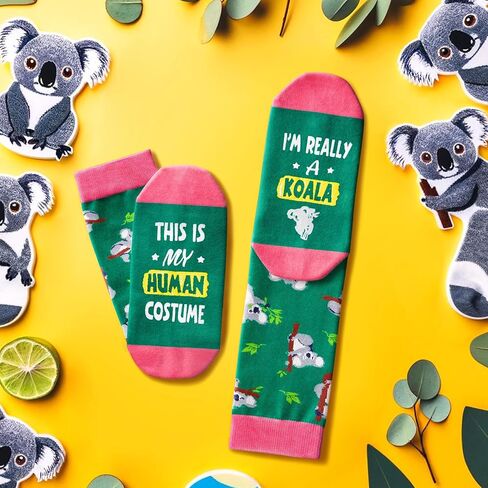 HAPPYPOP Funny Koala Gifts for Girls Women Men Koala Bear Gifts, Fun Koala Socks Women Men in Saudi Arabia