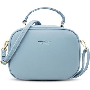 Small Top Handle Satchel Crossbody Bags for Women Cute Purses Vegan Leather Handbags Messenger Waterproof Candy Color Purse