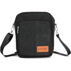 Small Casual Canvas Messenger Bags Lightweight Crossbody Travel Purse Shoulder Bags for Women Men Canvas Side Bag for Men