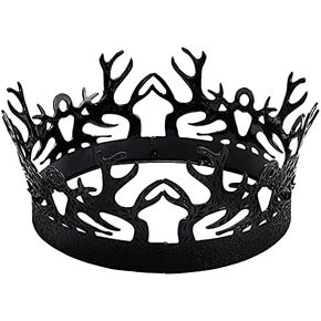 LEEMASING Crown Antlers Medieval King Fancy Dress Halloween Costume Accessory for Birthday Pageant Party Photography in Kuwait