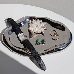 HASSOILY Modern Cloud-Shaped Ceramic Silver Jewelry Tray for for Rings, Earrings, Bracelets, Necklaces, Watches, Keys, Perfumes. Aesthetic Room Decor Gifts for Women in Saudi Arabia
