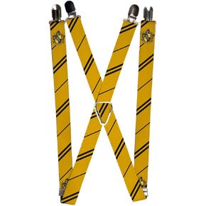 Buckle Down Unisex's Suspenders - Hufflepuff Crest/stripe Yellow/black in Saudi Arabia