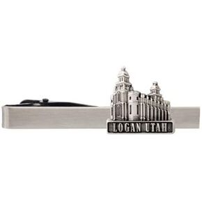 Ringmasters LDS Logan Utah Temple Silver Steel Tie Bar - Tie Clip - Priesthood Gift, LDS Missionary, Tie Clip in Kuwait