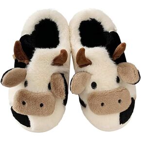 Cow Slipper for Girls and Boys, Toddler Kids Cute Soft Plush Warm Cozy Animal Home House Slippers, Indoor Outdoor Cozy Trendy Slip-On Slipper in Kuwait