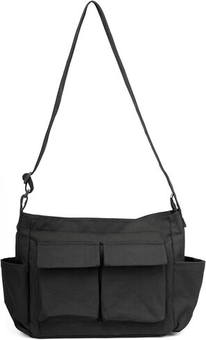 حقيبة كتف من القماش من TOPASION، حقيبة كتف كبيرة عبر الجسم، حقيبة جانبية للنساء والرجال in Kuwait