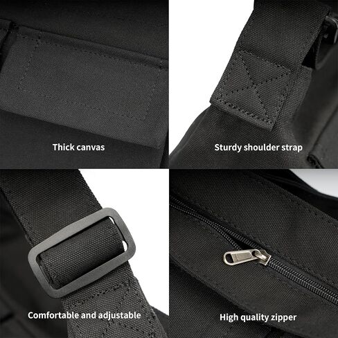 حقيبة كتف من القماش من TOPASION، حقيبة كتف كبيرة عبر الجسم، حقيبة جانبية للنساء والرجال in Kuwait