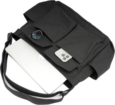 حقيبة كتف من القماش من TOPASION، حقيبة كتف كبيرة عبر الجسم، حقيبة جانبية للنساء والرجال in Kuwait