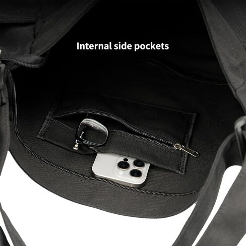 حقيبة كتف من القماش من TOPASION، حقيبة كتف كبيرة عبر الجسم، حقيبة جانبية للنساء والرجال in Kuwait