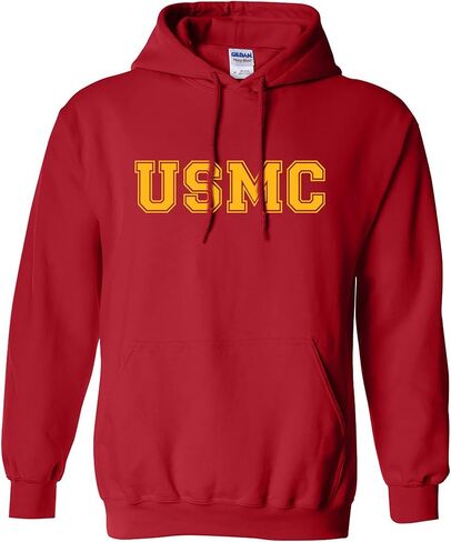 zerogravitee USMC Athletic Gold Adult Hooded Sweatshirt in Saudi Arabia
