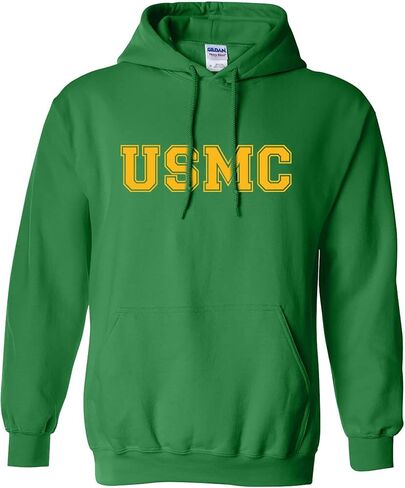 zerogravitee USMC Athletic Gold Adult Hooded Sweatshirt in Saudi Arabia