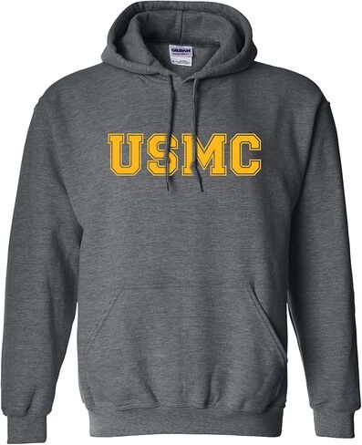 zerogravitee USMC Athletic Gold Adult Hooded Sweatshirt in Saudi Arabia