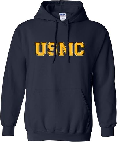 zerogravitee USMC Athletic Gold Adult Hooded Sweatshirt in Saudi Arabia