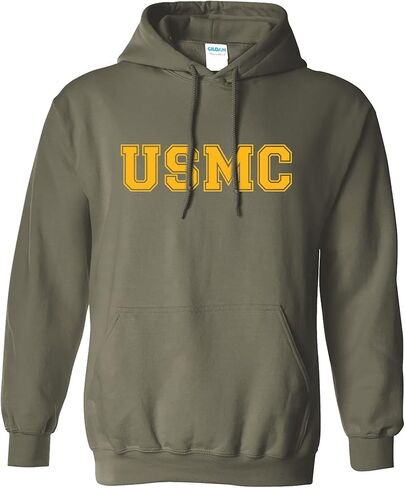 zerogravitee USMC Athletic Gold Adult Hooded Sweatshirt in Saudi Arabia
