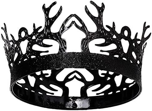 فستان فاخر من LEEMASING Crown Antlers من العصور الوسطى للملك، إكسسوار زي الهالوين للتصوير الفوتوغرافي لحفلات أعياد الميلاد in Kuwait