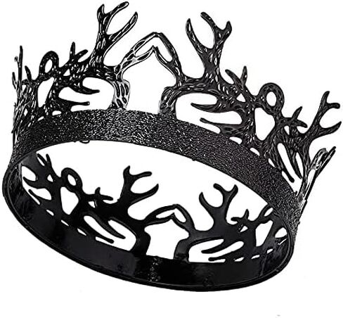 فستان فاخر من LEEMASING Crown Antlers من العصور الوسطى للملك، إكسسوار زي الهالوين للتصوير الفوتوغرافي لحفلات أعياد الميلاد in Kuwait