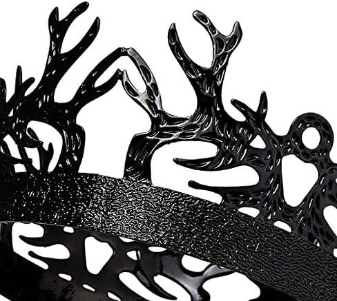 فستان فاخر من LEEMASING Crown Antlers من العصور الوسطى للملك، إكسسوار زي الهالوين للتصوير الفوتوغرافي لحفلات أعياد الميلاد in Kuwait