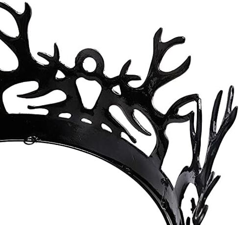 فستان فاخر من LEEMASING Crown Antlers من العصور الوسطى للملك، إكسسوار زي الهالوين للتصوير الفوتوغرافي لحفلات أعياد الميلاد in Kuwait