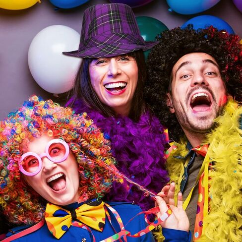 Janmercy 3 Pcs Mardi Gras Fedora Hat Purple Plaid Mardi Gras Costume Accessories Headwear Purple Cowboy Hat for Children Men Women Party Parade in Kuwait