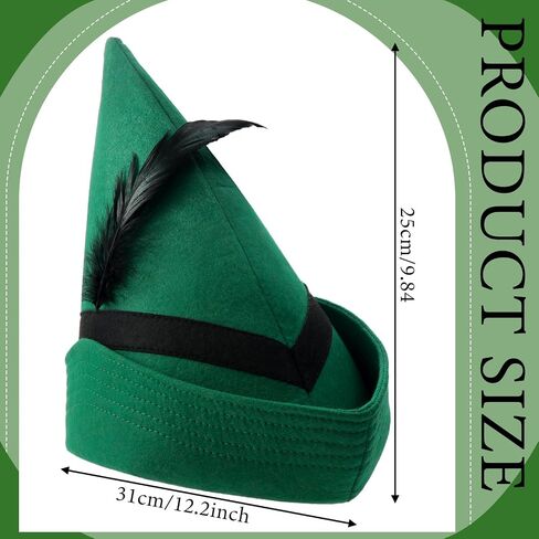 Xtinmee 4 Pcs Felt Hat Oktoberfest Role Hat Green Tyrolean Hat for Halloween Costumes Party in Saudi Arabia